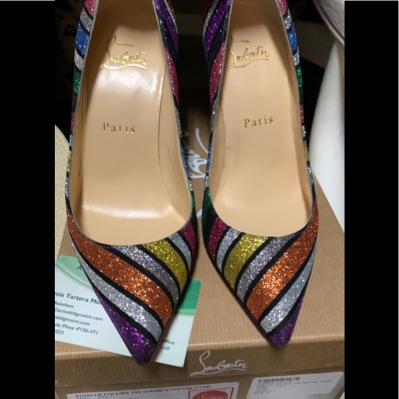 Christian Louboutin Pigalle Follies Glitter 36 - Picture 3 of 4